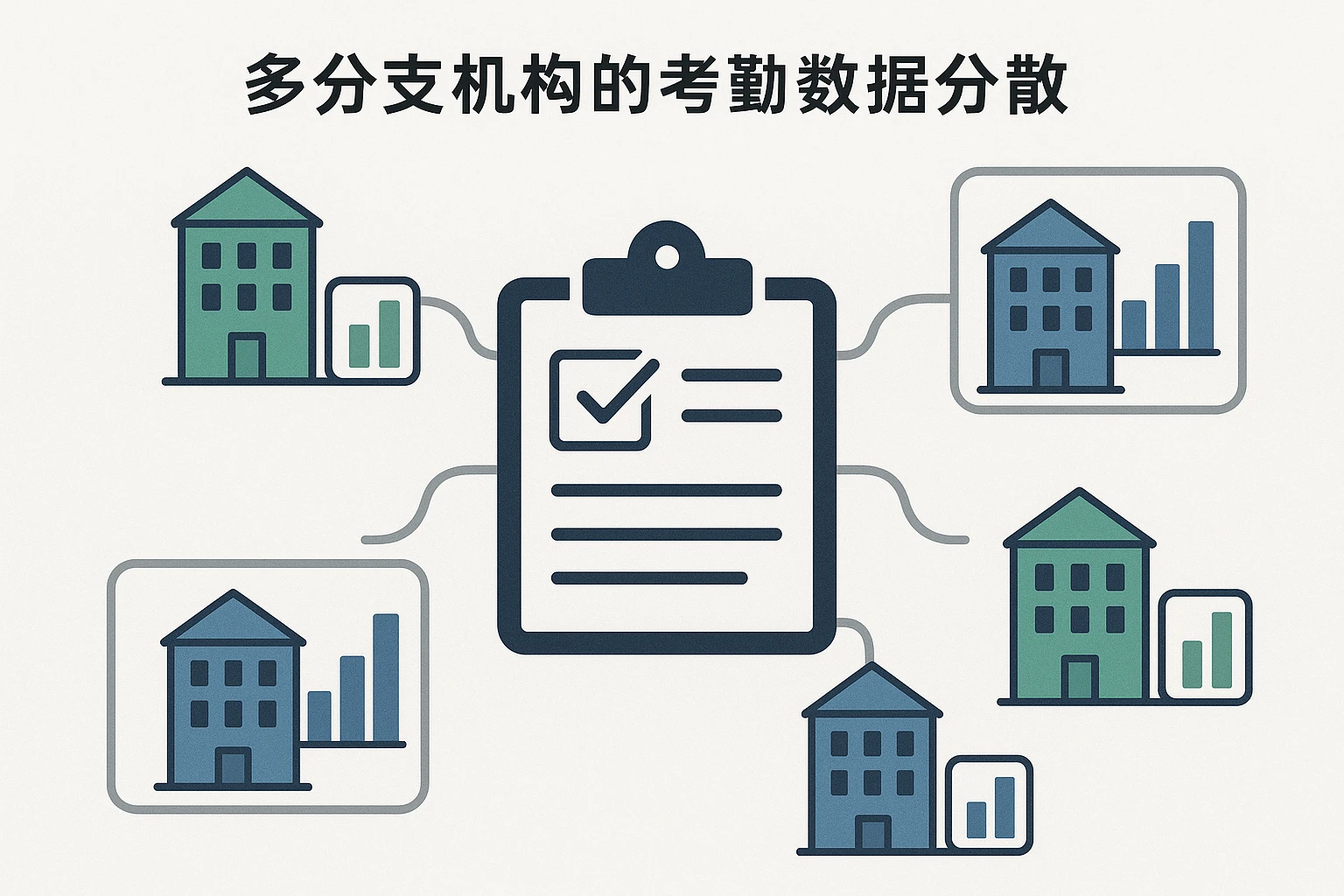 2. 多分支机构的考勤数据分散