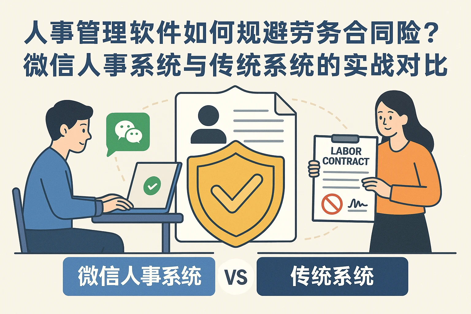人事管理软件如何规避劳务合同风险？微信人事系统与传统系统的实战对比