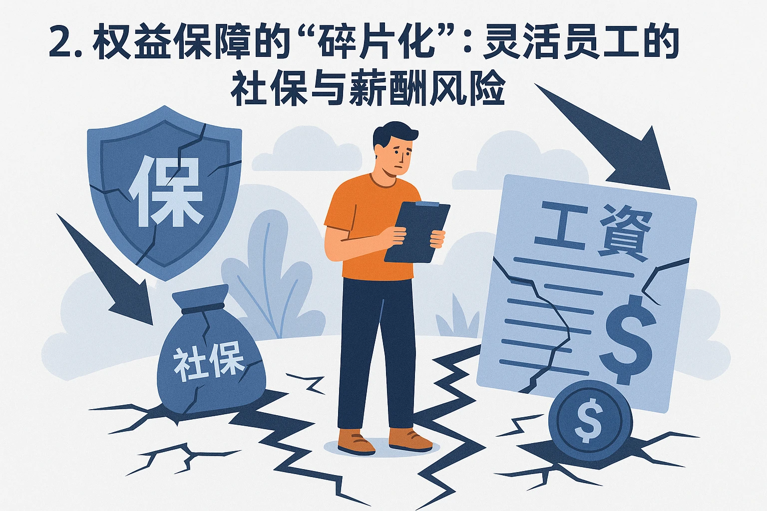 2. 权益保障的“碎片化”：灵活员工的社保与薪酬风险