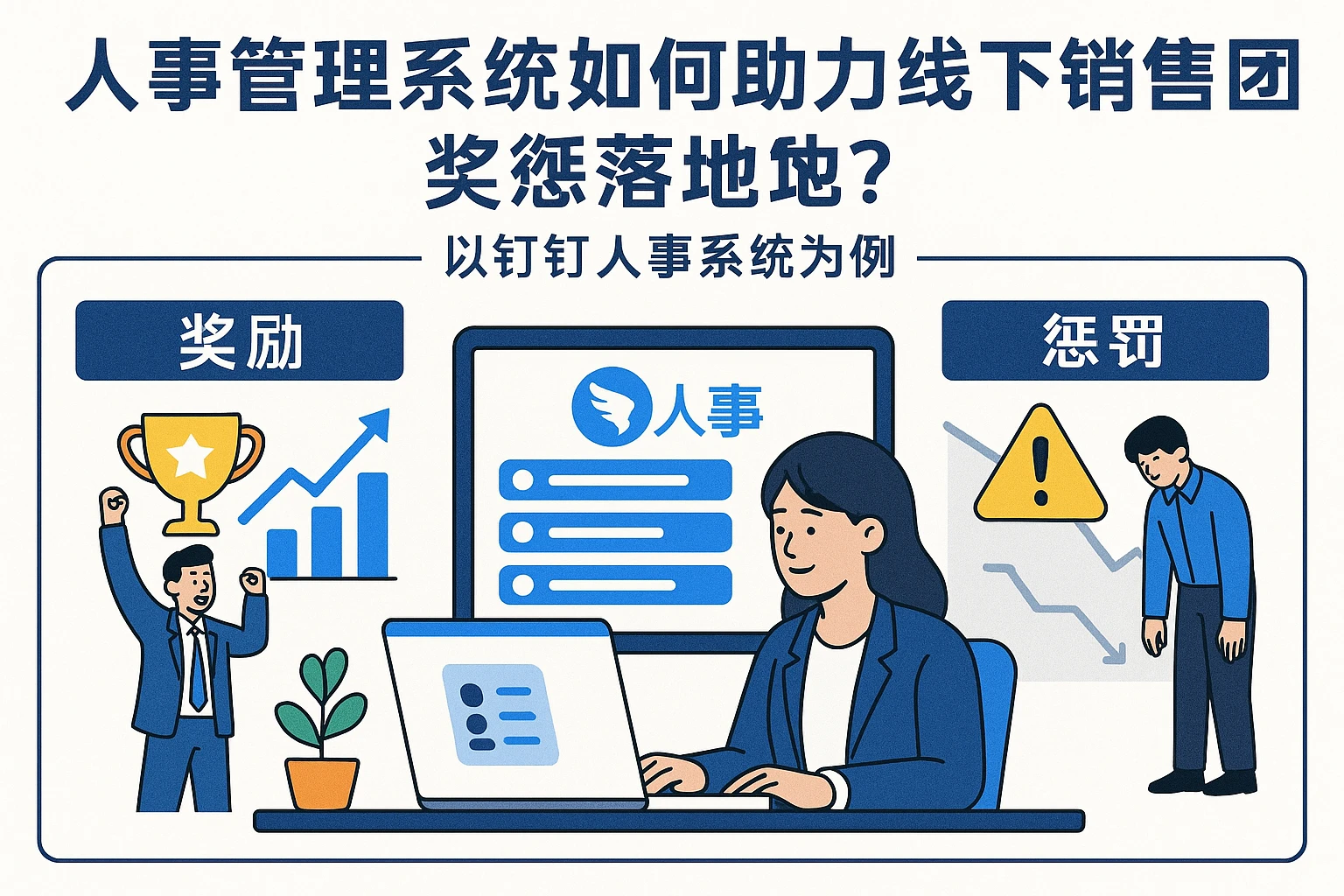 人事管理系统如何助力线下销售团队奖惩落地?以钉钉人事系统为例