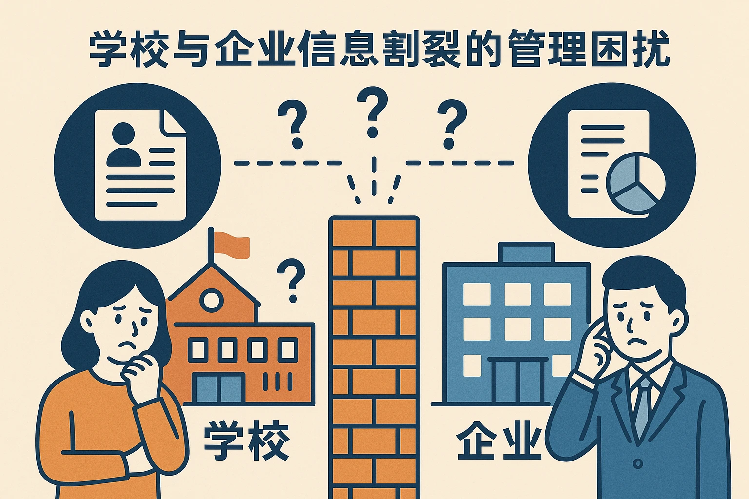 学校与企业信息割裂的管理困扰