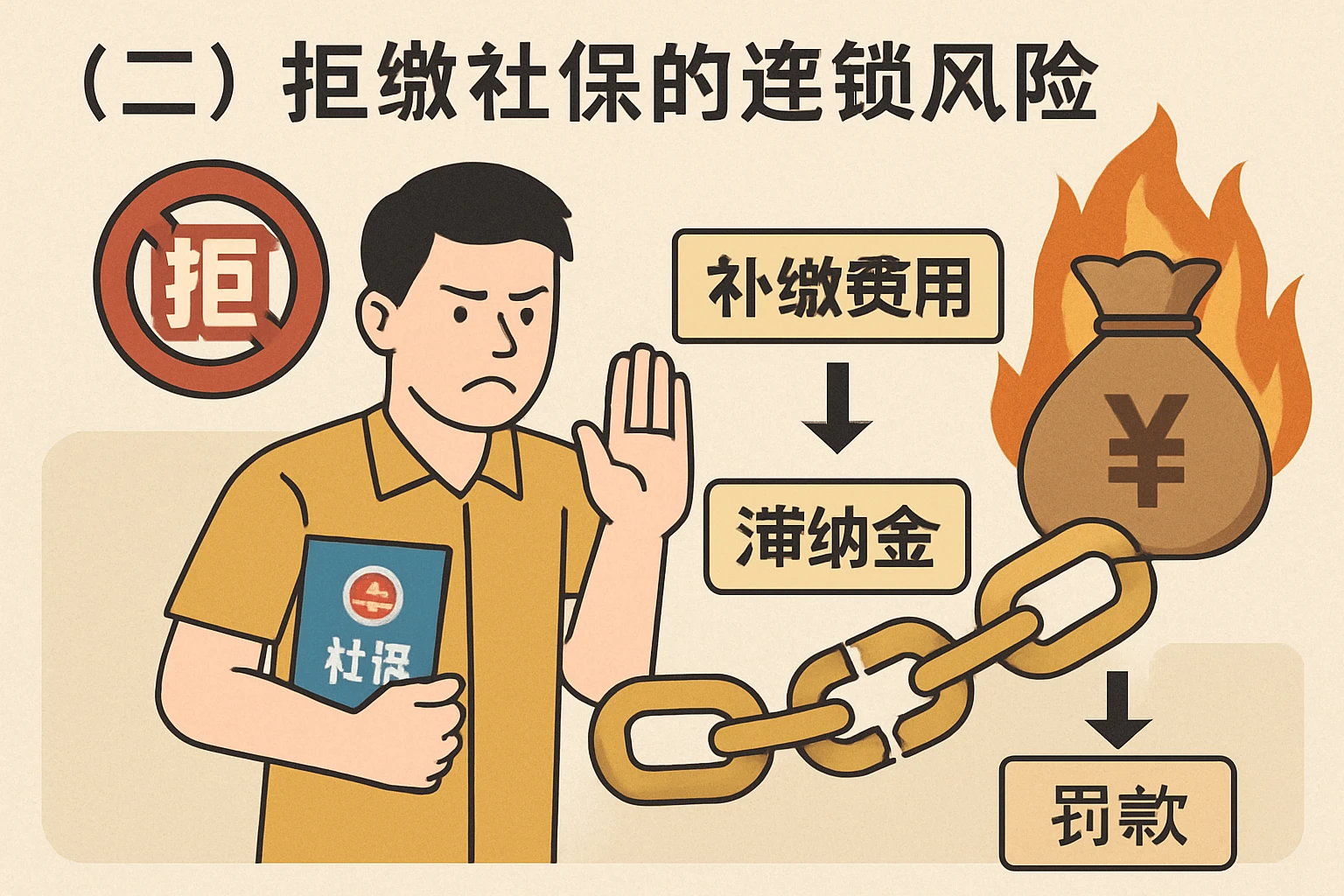 （二）拒缴社保的连锁风险