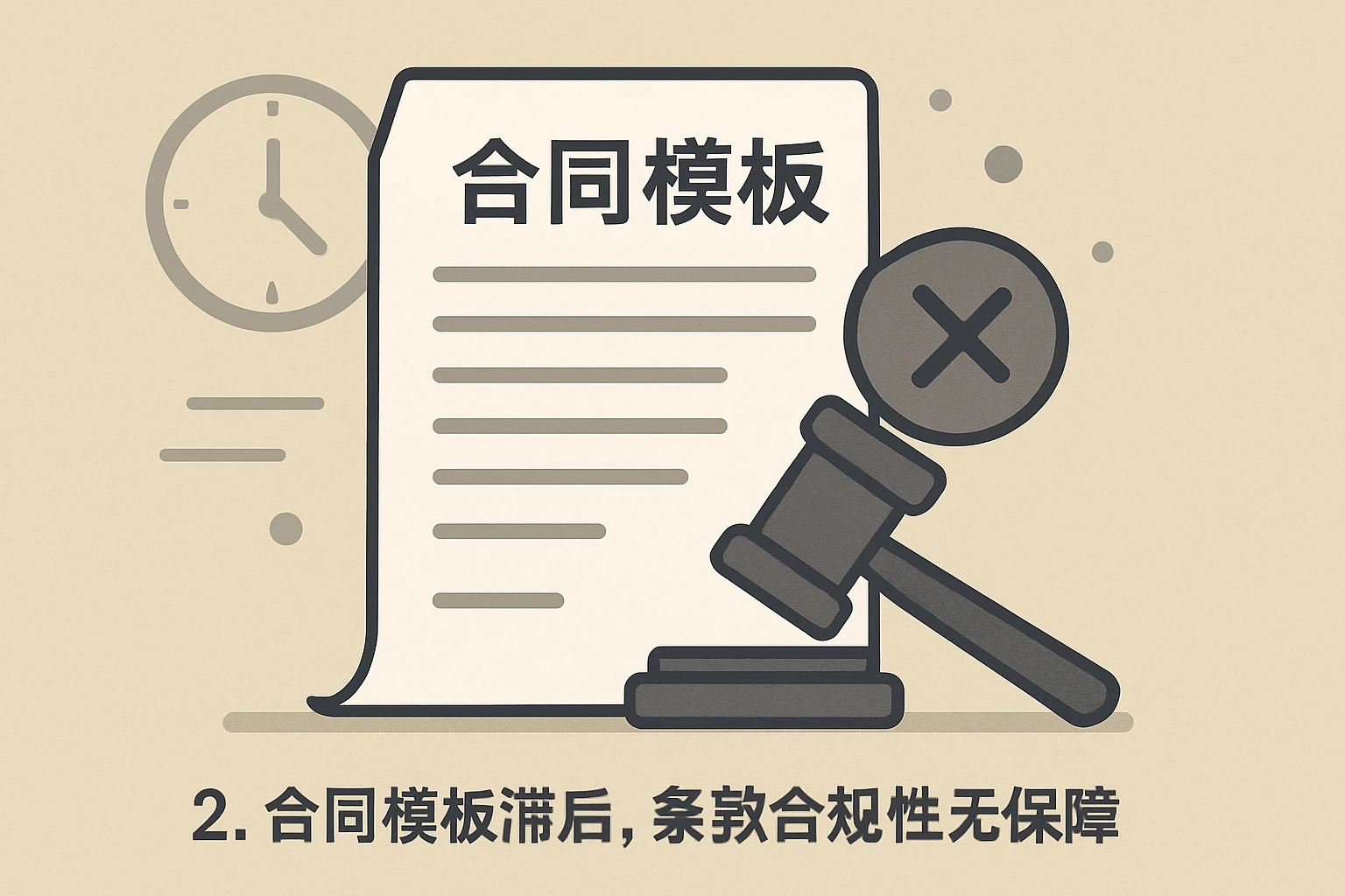 2. 合同模板滞后，条款合规性无保障