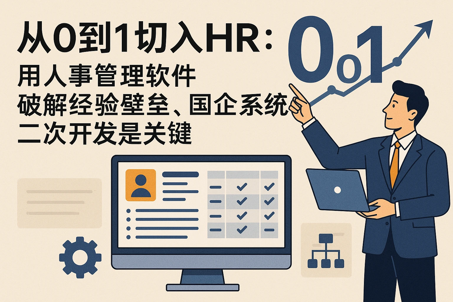 从0到1切入HR：用人事管理软件破解经验壁垒，国企系统二次开发是关键