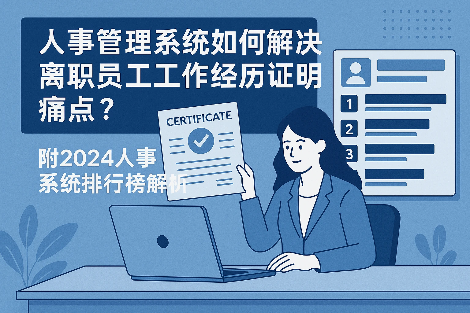 人事管理系统如何解决离职员工工作经历证明痛点？附2024人事系统排行榜解析