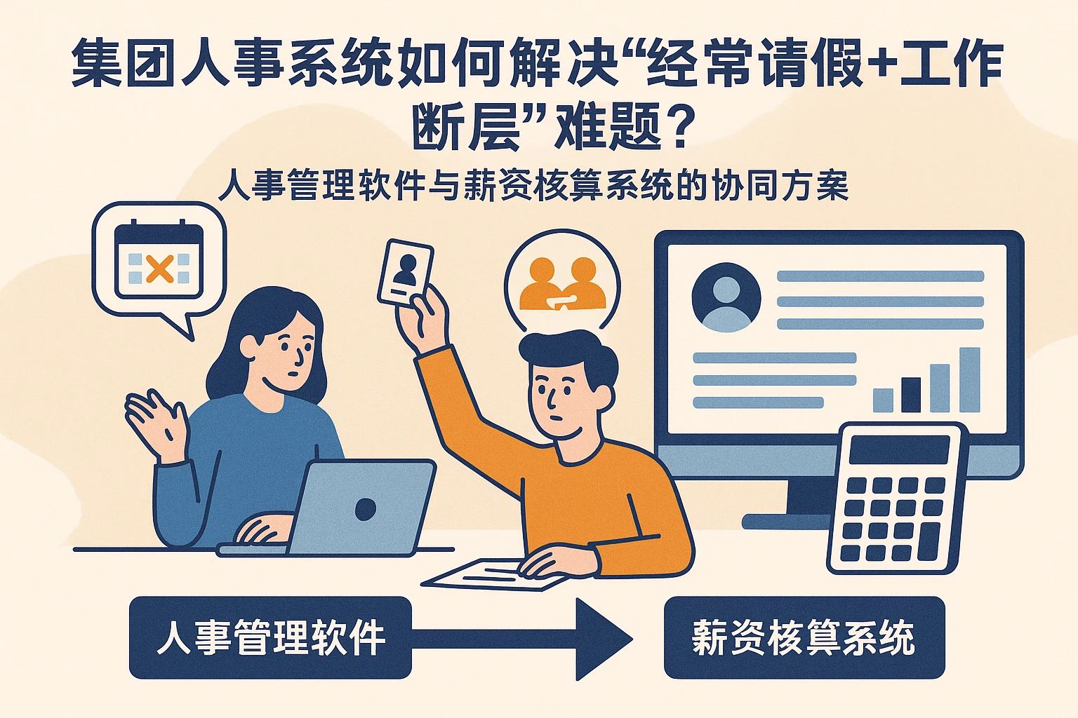 集团人事系统如何解决“经常请假+工作断层”难题？人事管理软件与薪资核算系统的协同方案