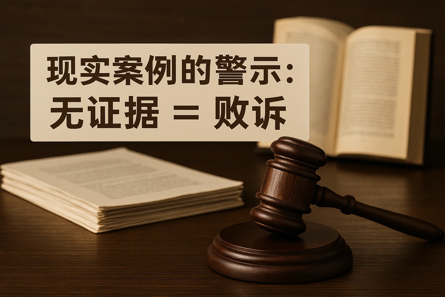 2. 现实案例的警示：无证据=败诉