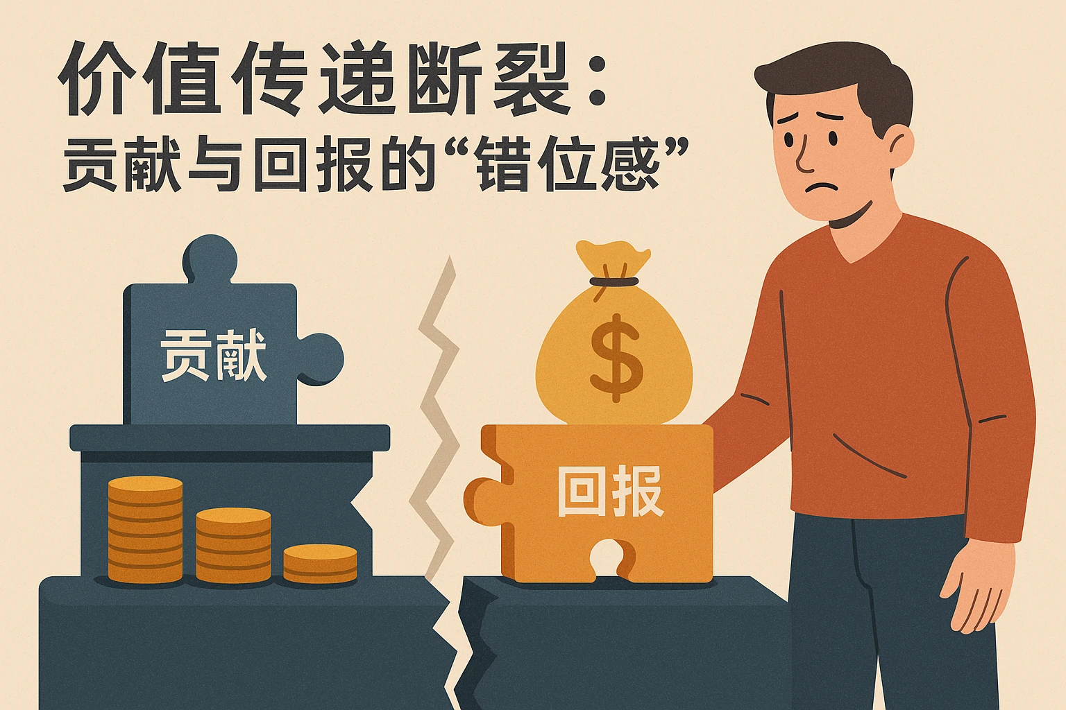 2. 价值传递断裂：贡献与回报的“错位感”