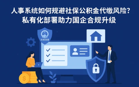 人事系统如何规避社保公积金代缴风险？私有化部署助力国企合规升级