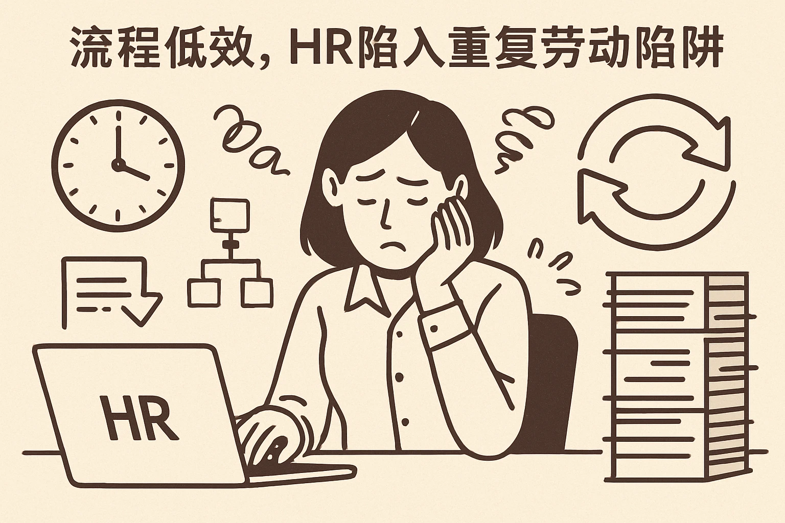 2. 流程低效，HR陷入重复劳动陷阱