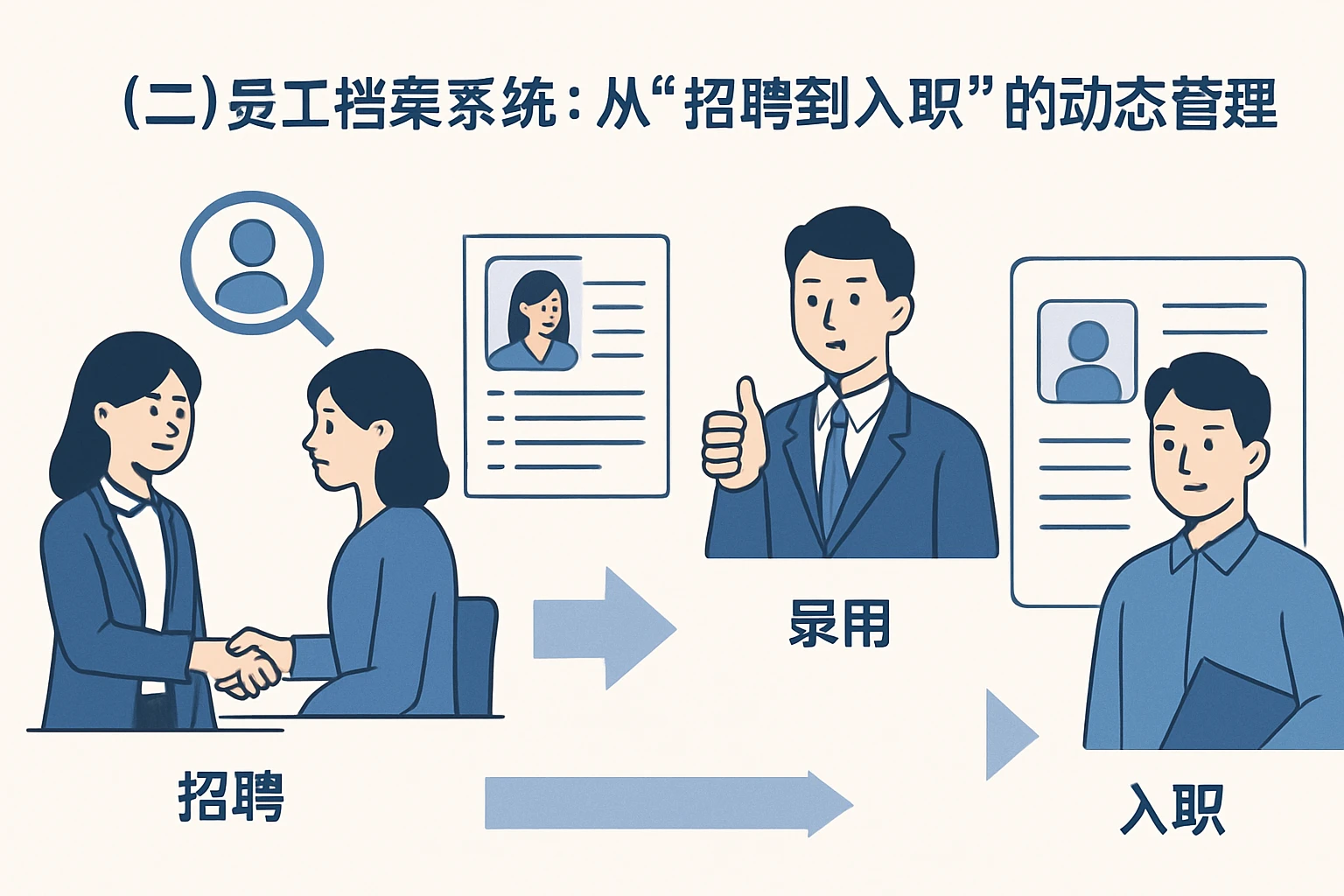 （二）员工档案系统：从“招聘到入职”的动态管理