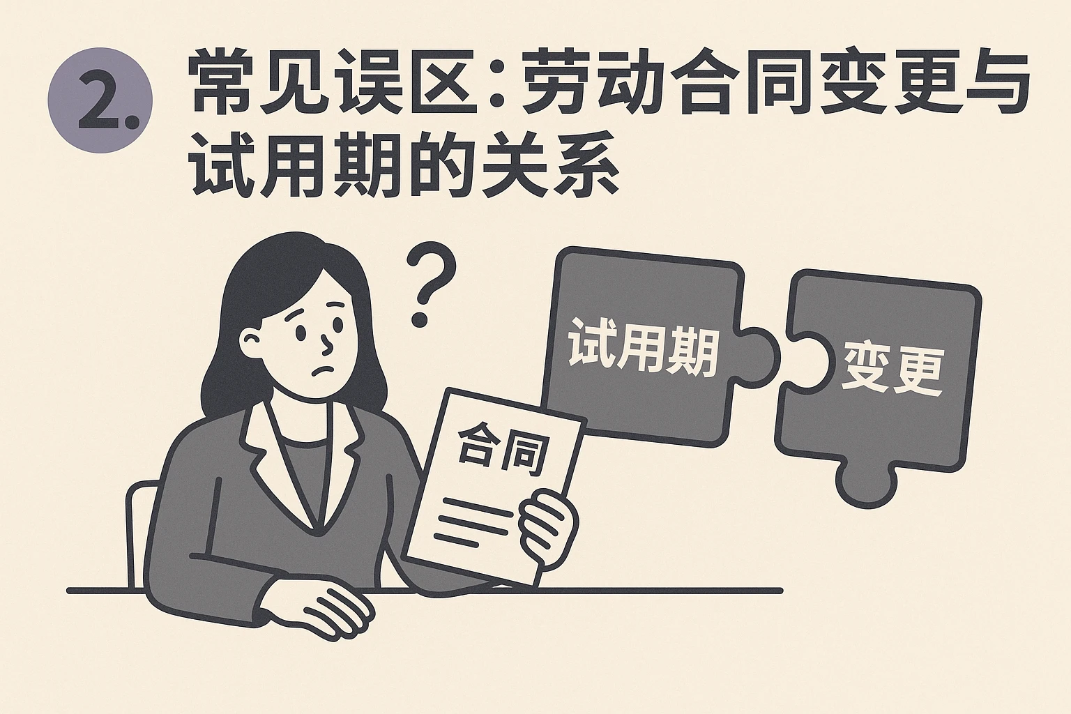 2. 常见误区：劳动合同变更与试用期的关系