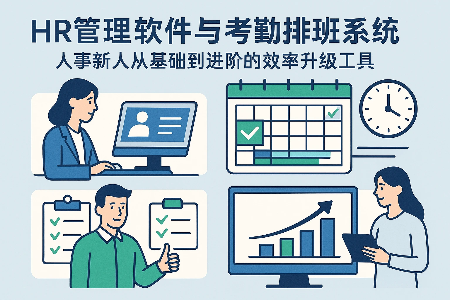HR管理软件与考勤排班系统：人事新人从基础到进阶的效率升级工具