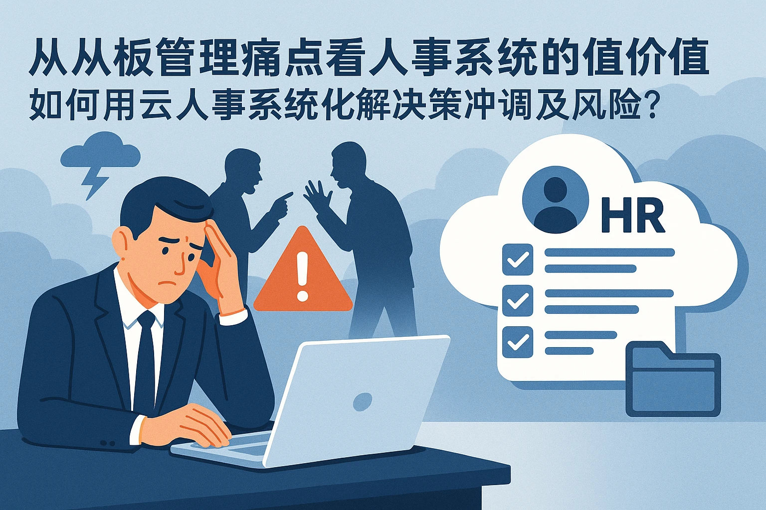 从老板管理痛点看人事系统的价值：如何用云人事系统化解决策冲突与风险？