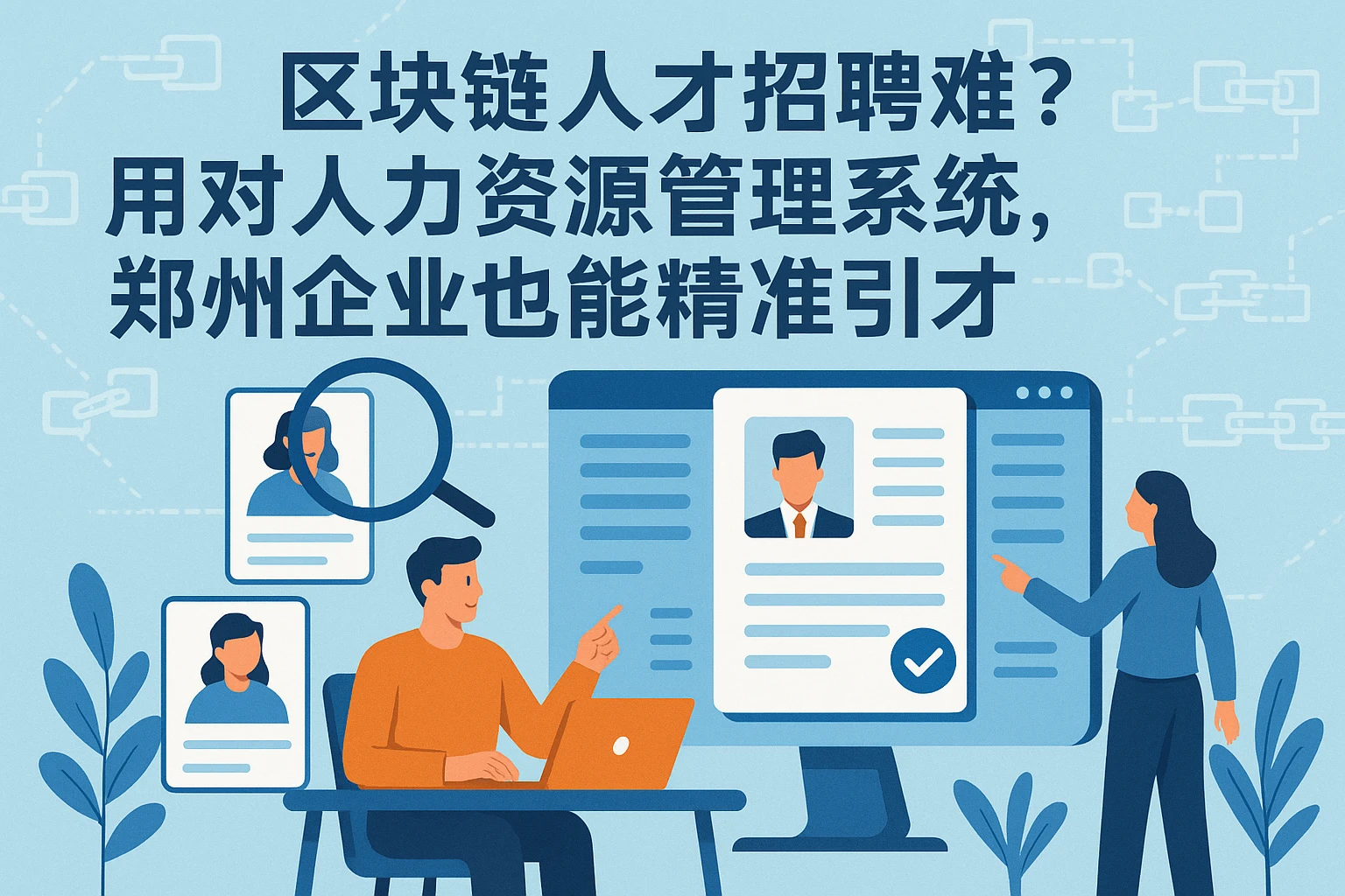区块链人才招聘难？用对人力资源管理系统，郑州企业也能精准引才
