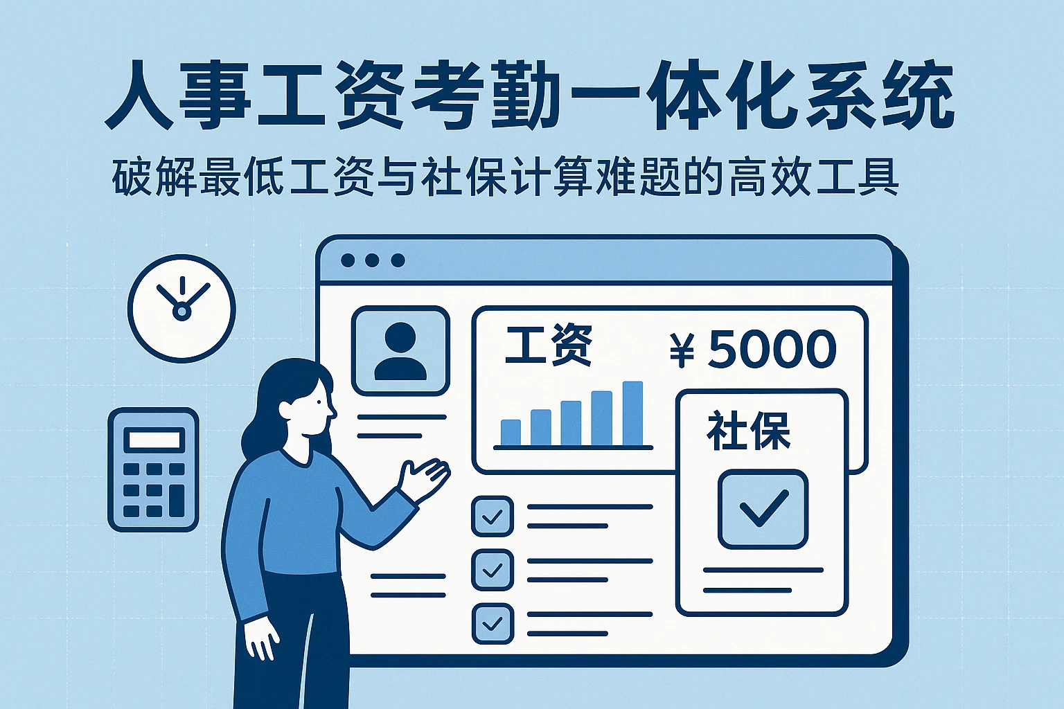 人事工资考勤一体化系统：破解最低工资与社保计算难题的高效工具