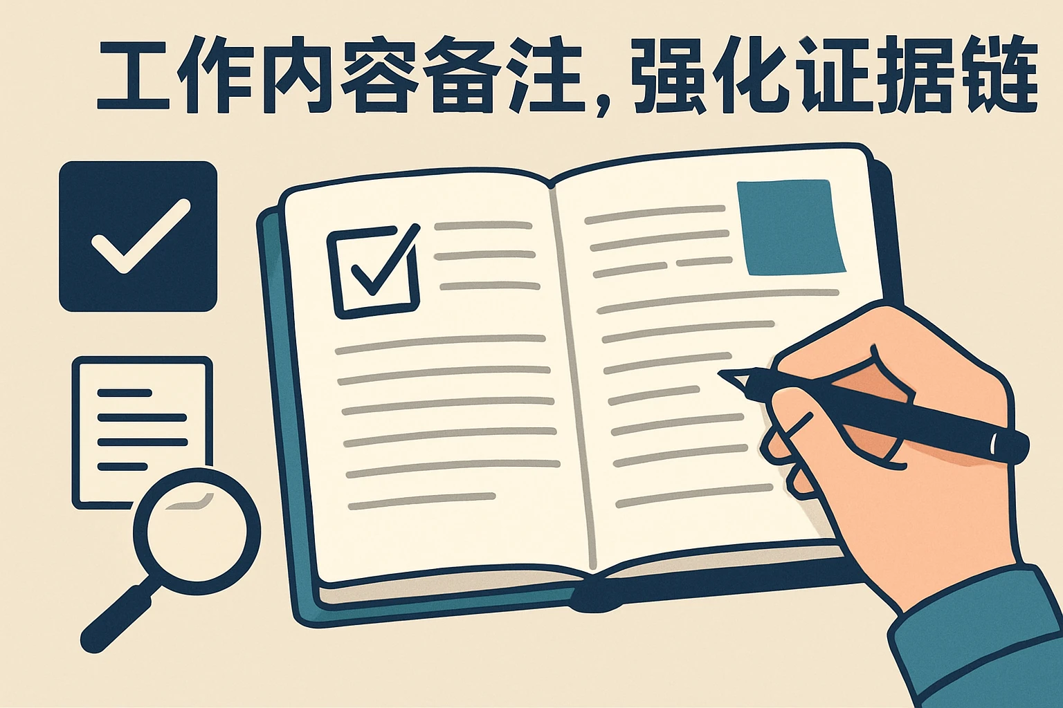 2. 工作内容备注，强化证据链