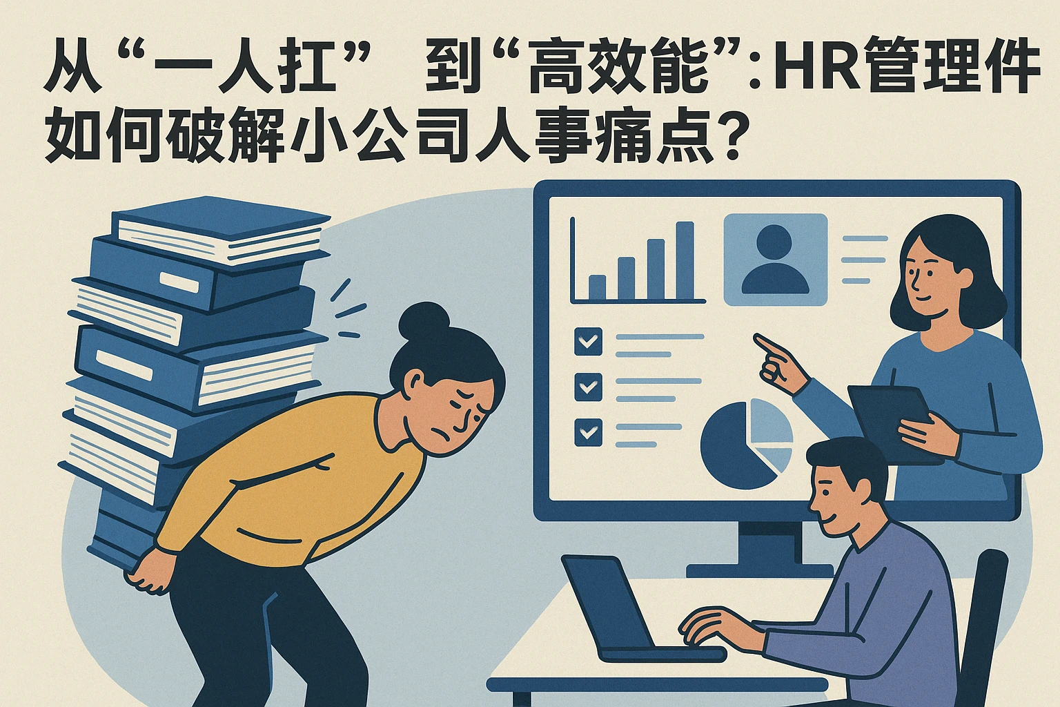 从“一人扛”到“高效能”：HR管理软件如何破解小公司人事痛点？