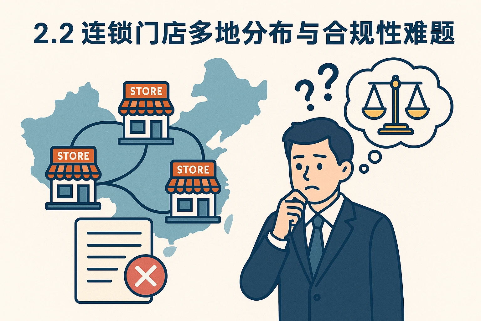 2.2 连锁门店多地分布与合规性难题