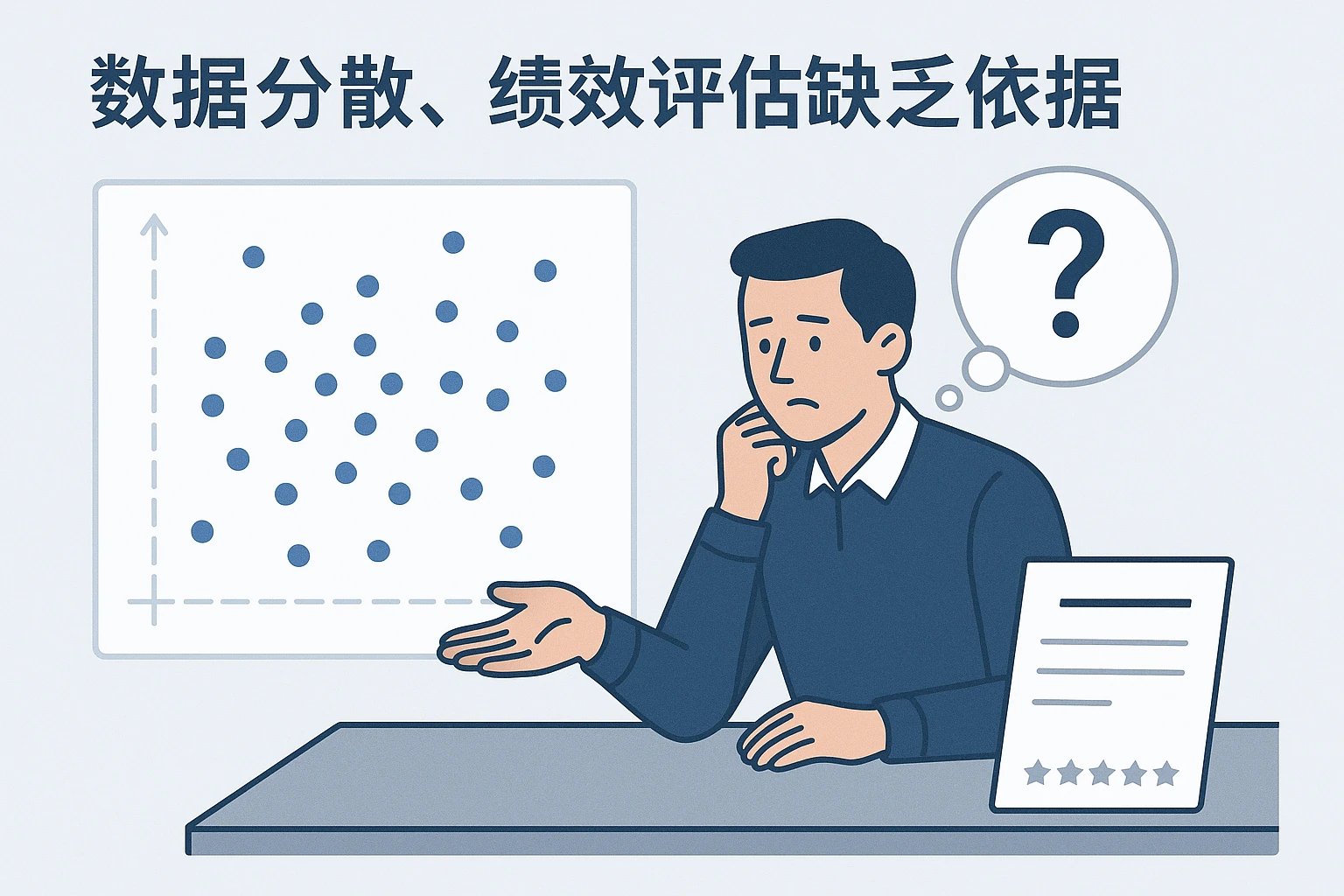 2. 数据分散，绩效评估缺乏依据