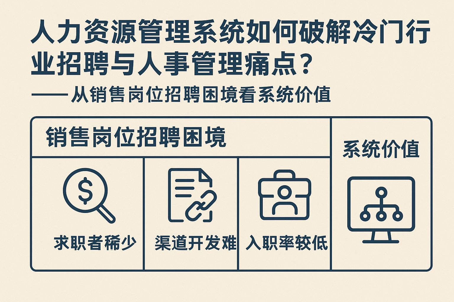 人力资源管理系统如何破解冷门行业招聘与人事管理痛点？——从销售岗位招聘困境看系统价值