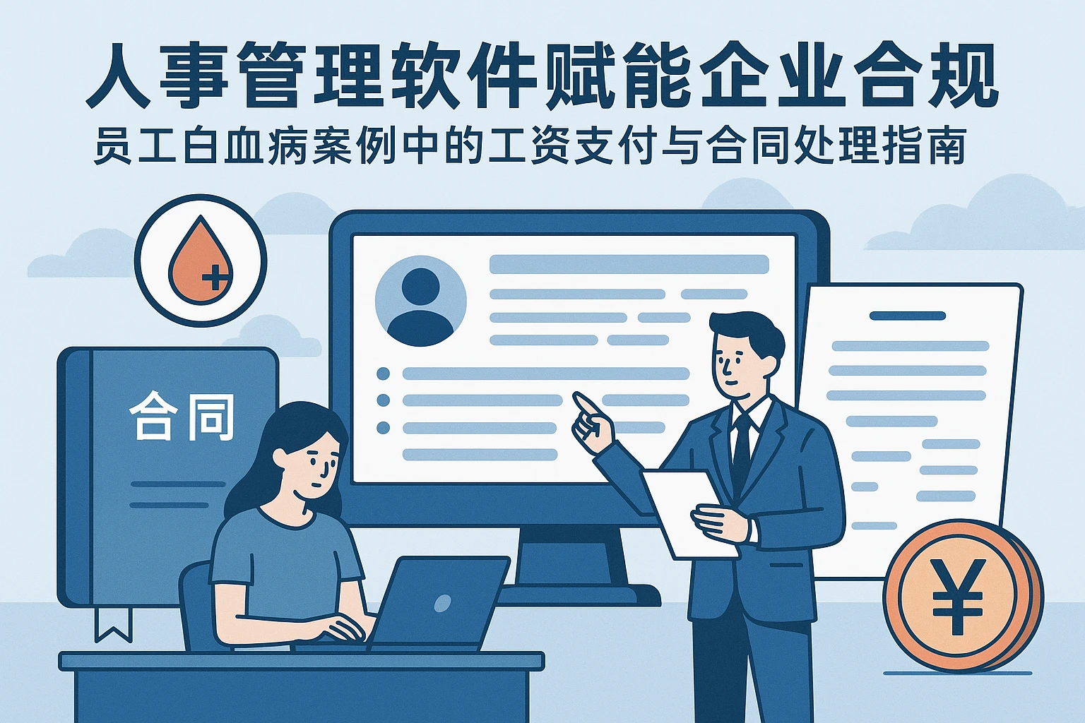 人事管理软件赋能企业合规：员工白血病案例中的工资支付与合同处理指南