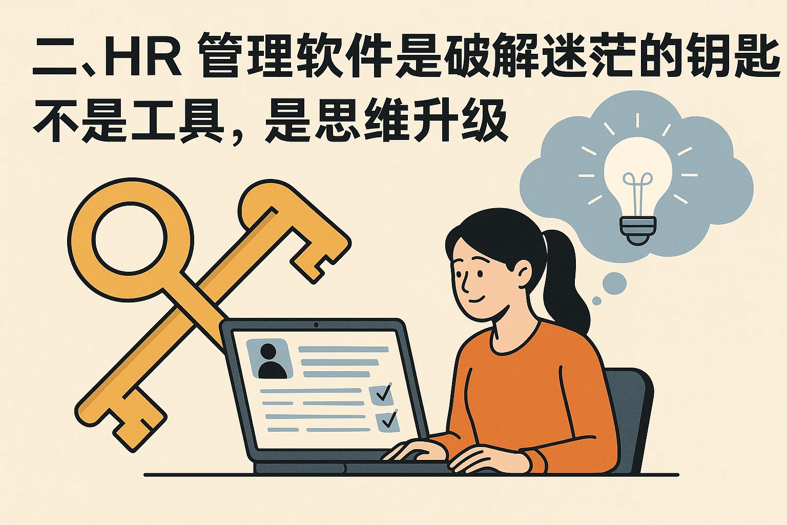 二、HR管理软件是破解迷茫的钥匙：不是工具，是思维升级