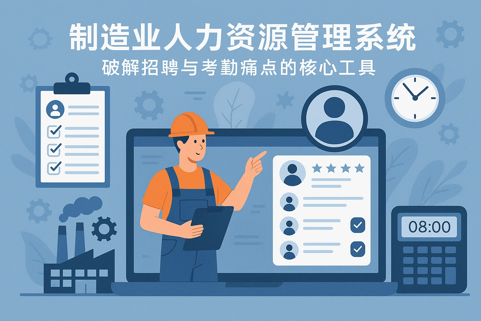 制造业人力资源管理系统：破解招聘与考勤痛点的核心工具