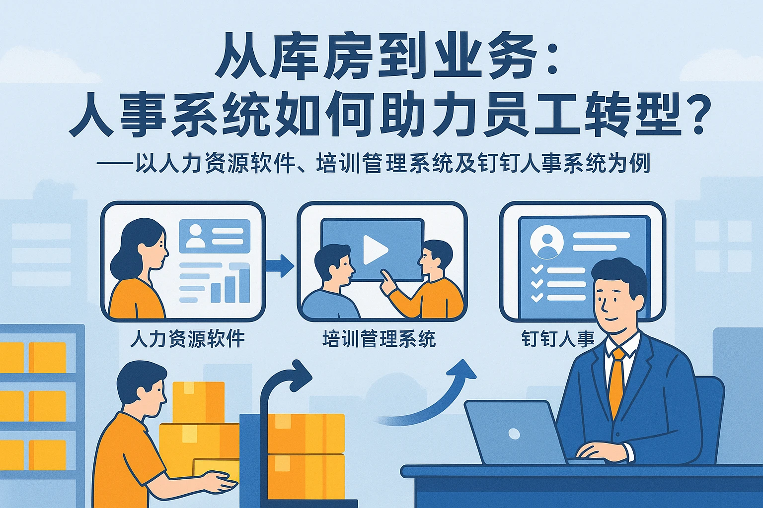从库房到业务：人事系统如何助力员工转型？——以人力资源软件、培训管理系统及钉钉人事系统为例