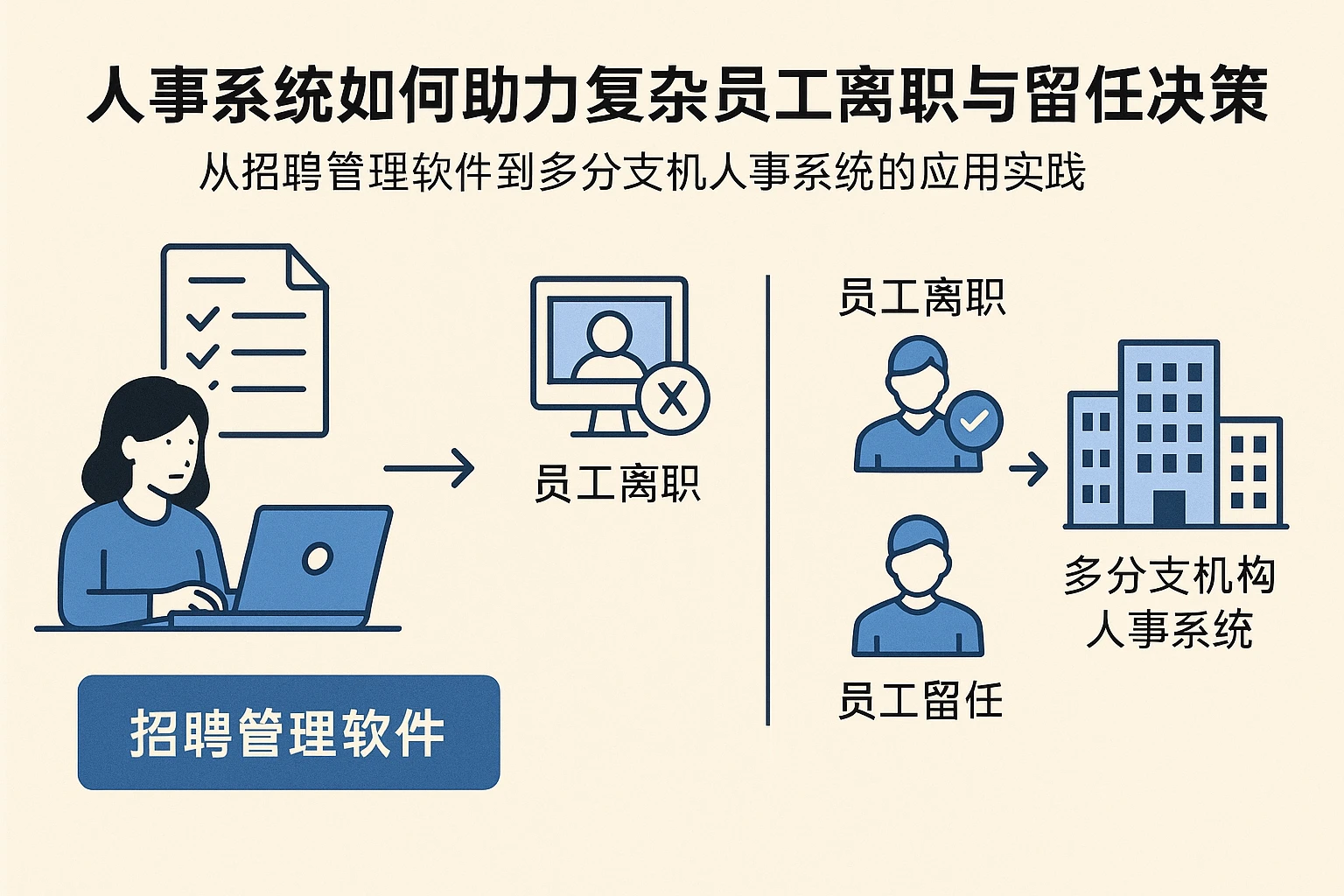 人事系统如何助力复杂员工离职与留任决策 —— 从招聘管理软件到多分支机构人事系统的应用实践