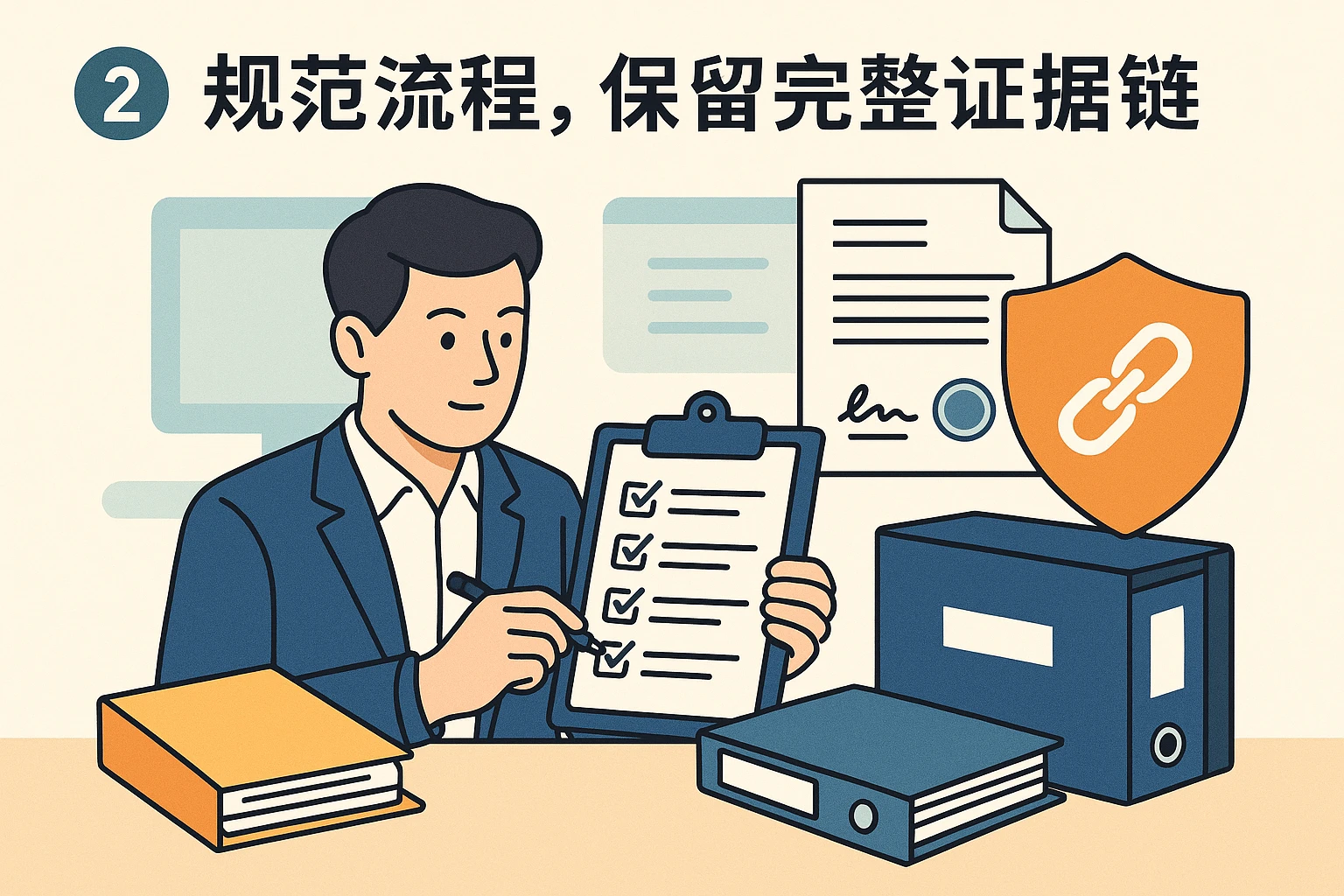 2. 规范流程，保留完整证据链
