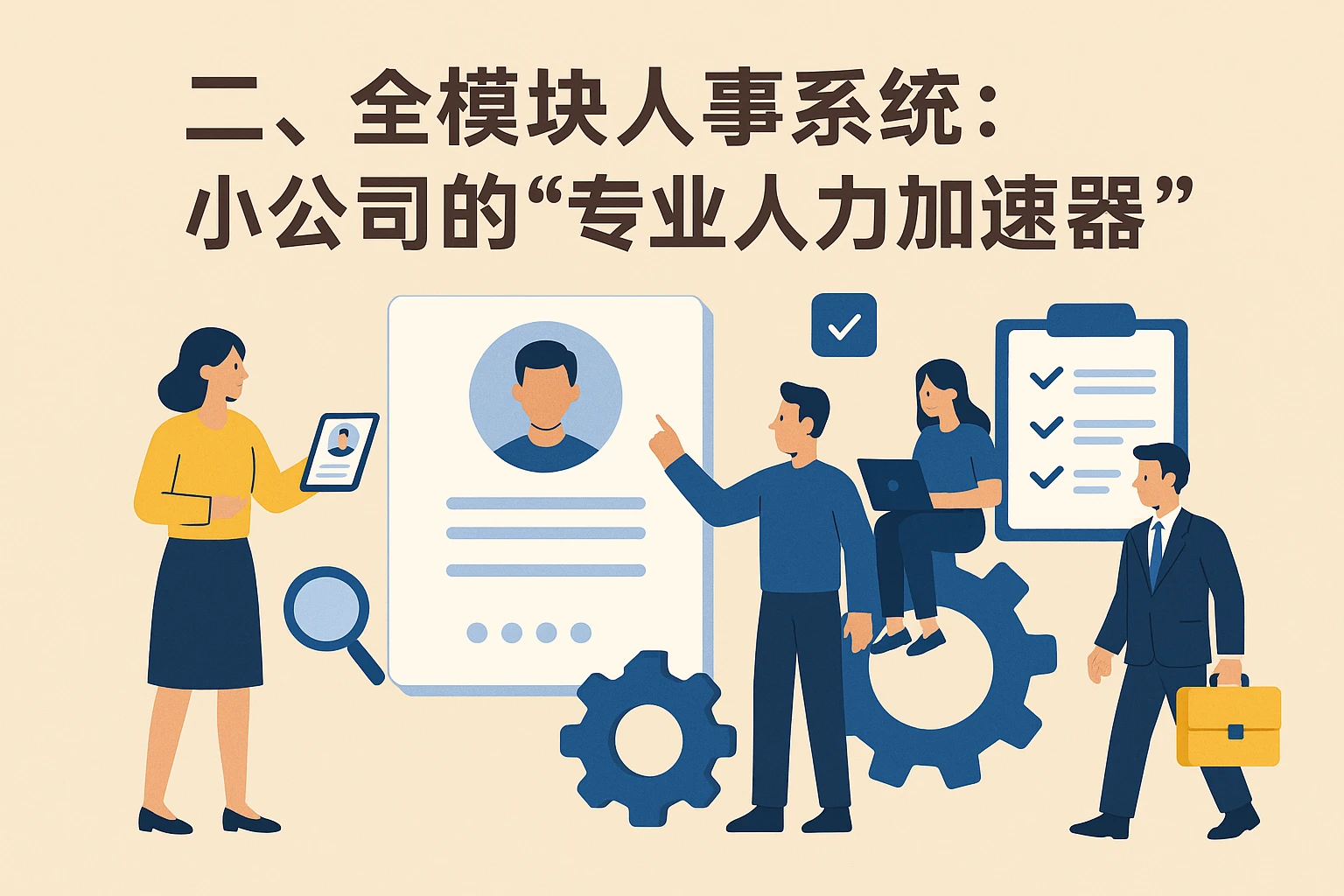二、全模块人事系统：小公司的“专业人力加速器”