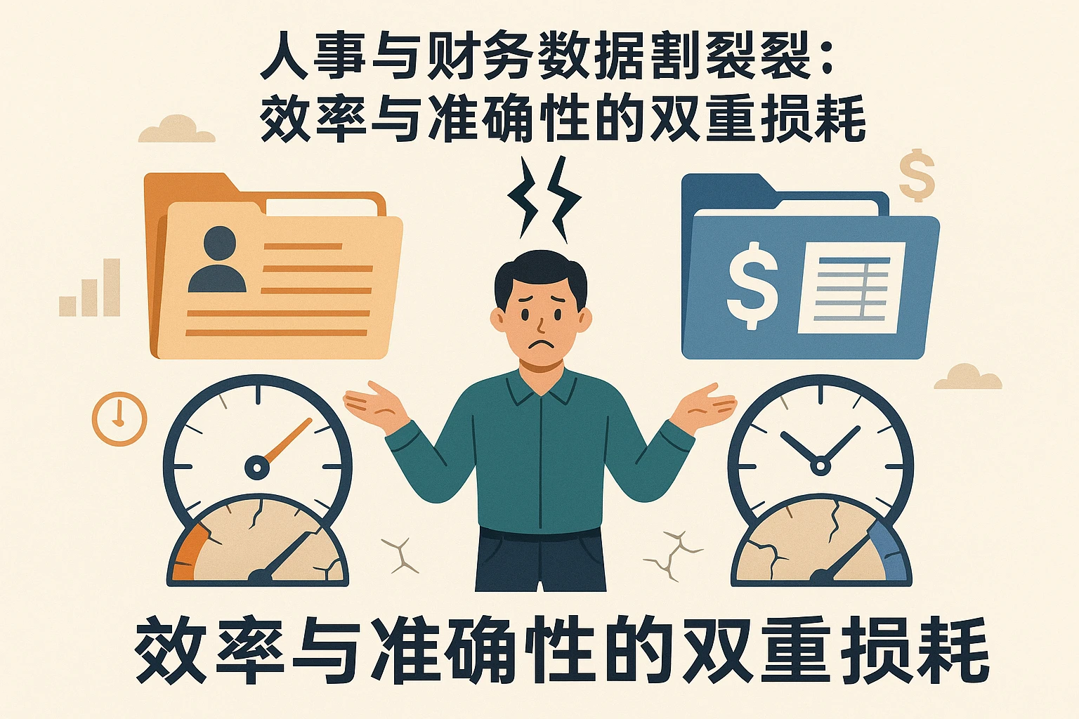 2. 人事与财务数据割裂：效率与准确性的双重损耗