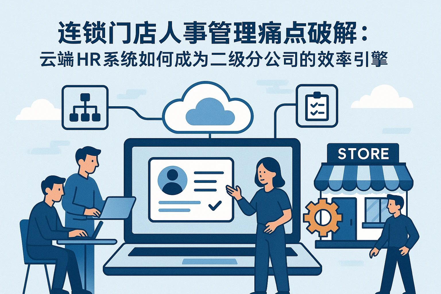 连锁门店人事管理痛点破解：云端HR系统如何成为二级分公司的效率引擎