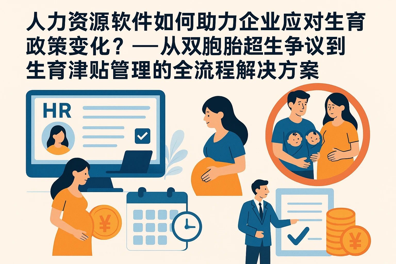 人力资源软件如何助力企业应对生育政策变化？——从双胞胎超生争议到生育津贴管理的全流程解决方案