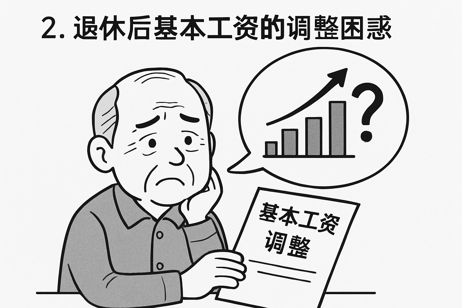 2. 退休后基本工资的调整困惑