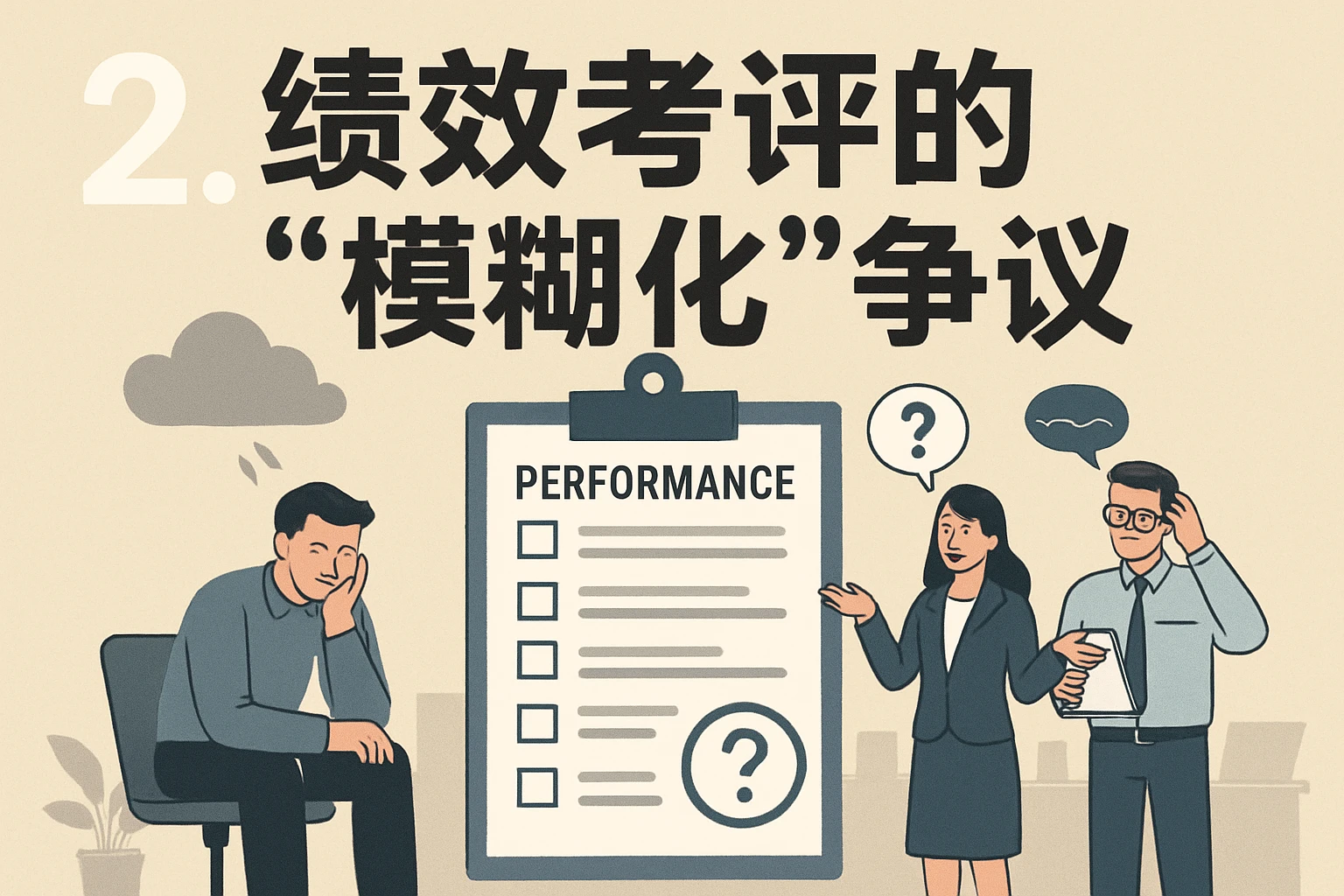 2. 绩效考评的“模糊化”争议