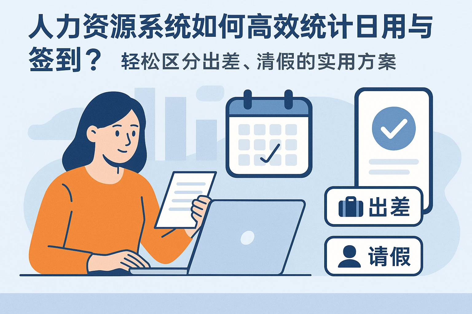 人力资源系统如何高效统计日报与签到？轻松区分出差、请假的实用方案