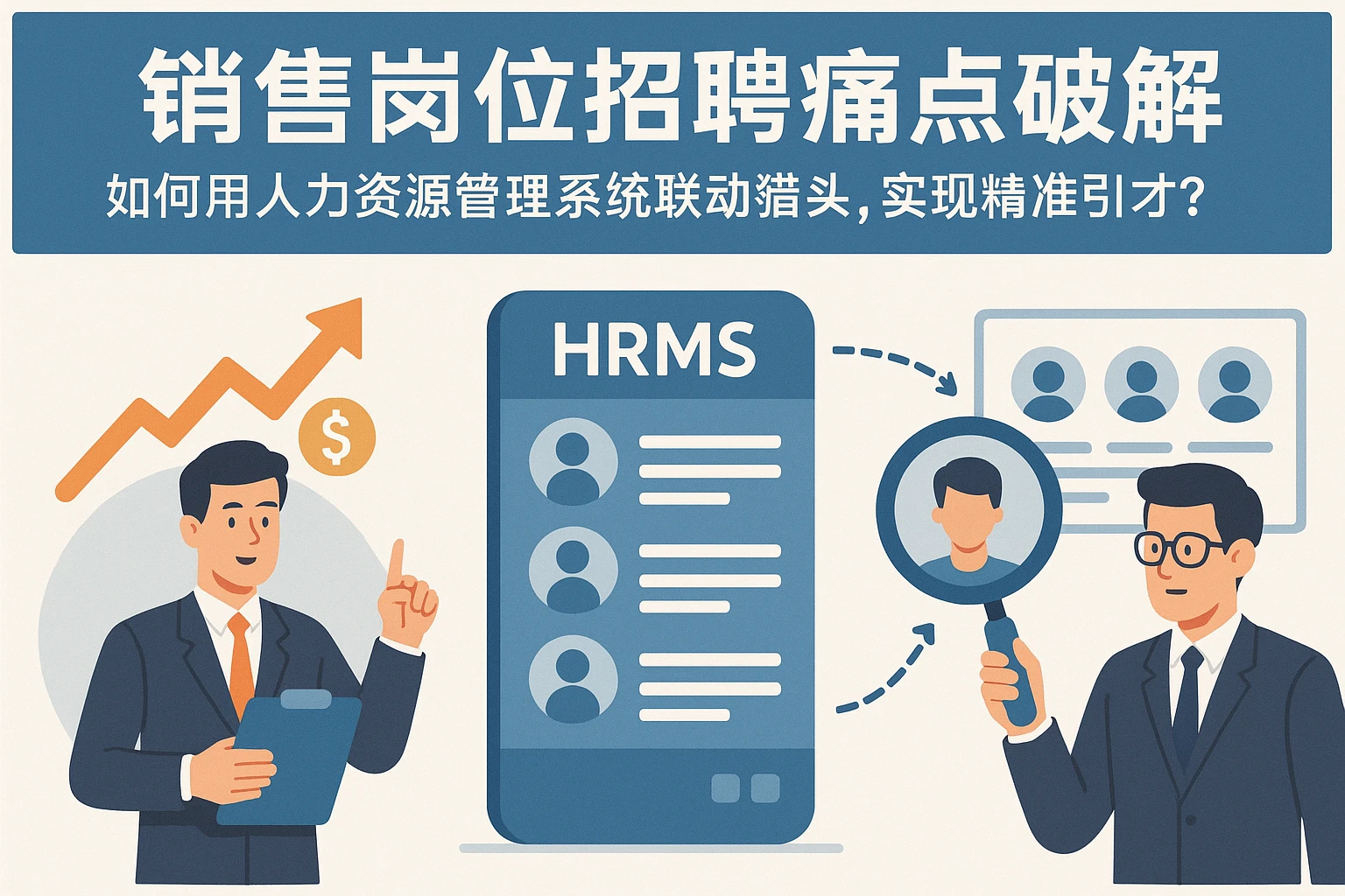 销售岗位招聘痛点破解：如何用人力资源管理系统联动猎头，实现精准引才？