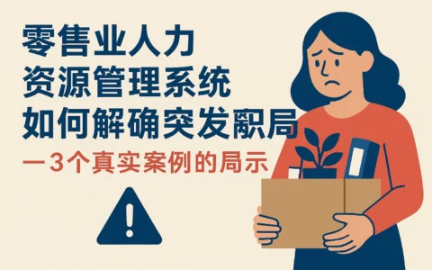 零售业人力资源管理系统如何破解突发离职危机？——3个真实案例的启示