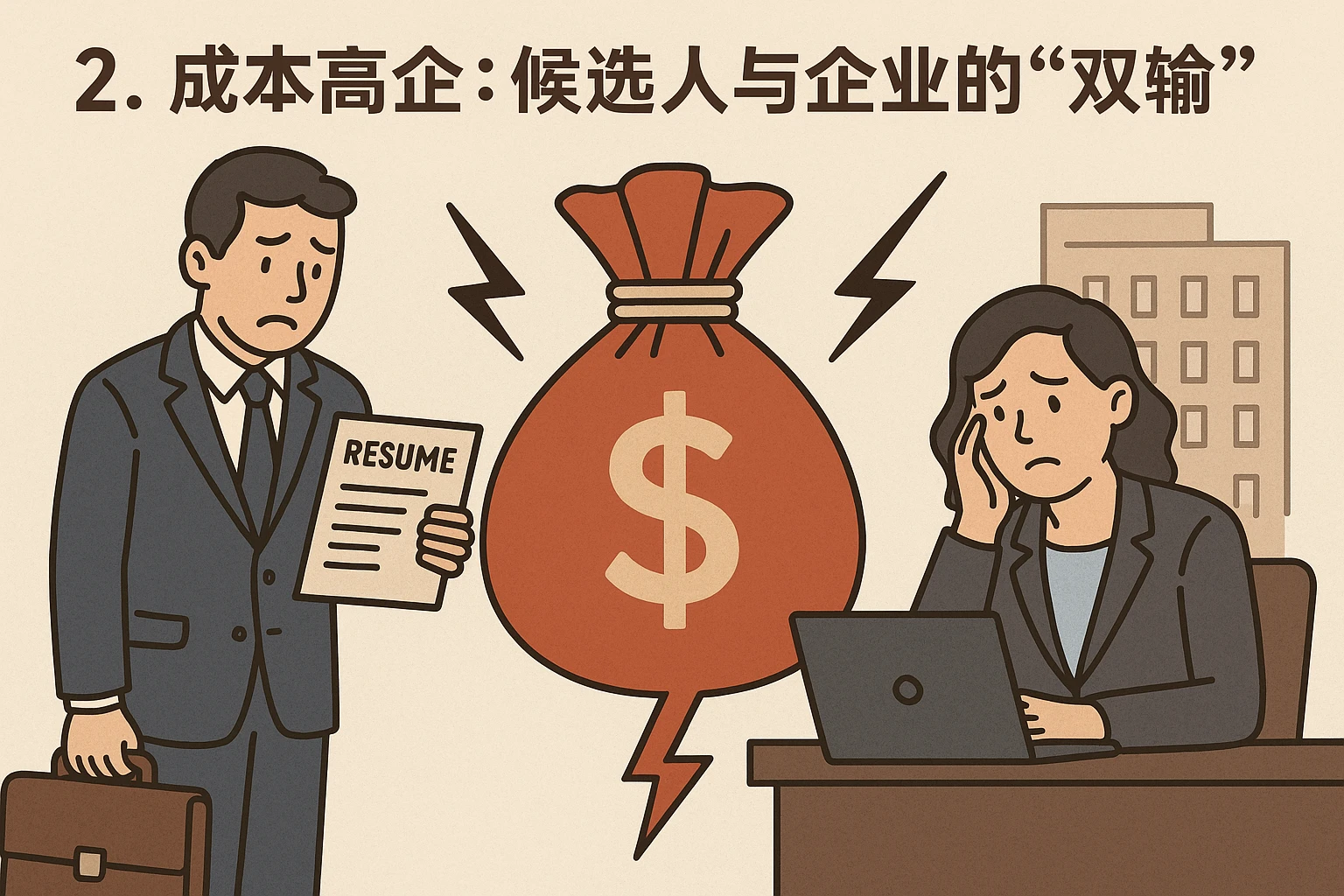 2. 成本高企：候选人与企业的“双输”
