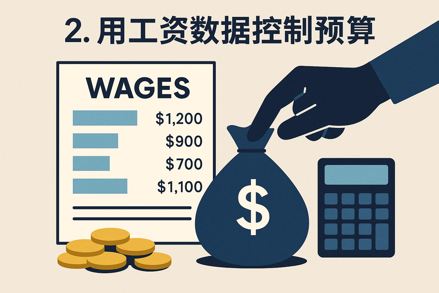 2. 用工资数据控制预算