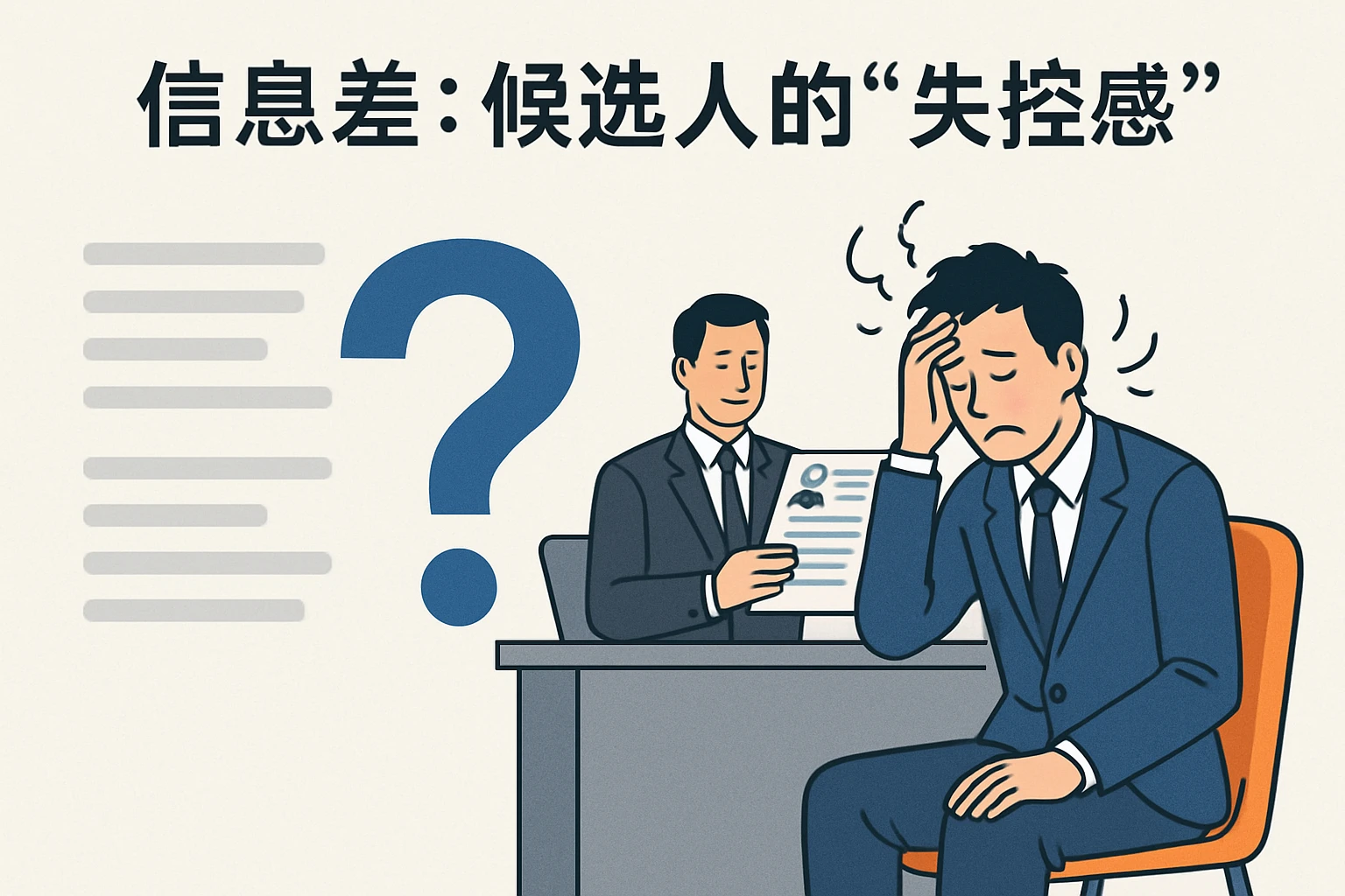 2. 信息差：候选人的“失控感”