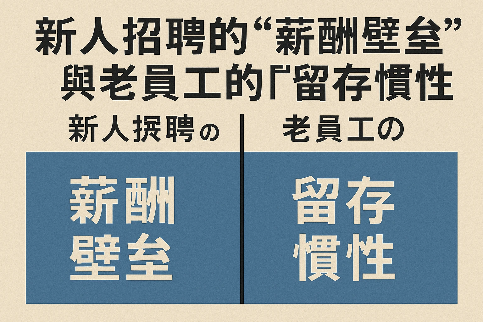 2. 新人招聘的“薪酬壁垒”与老员工的“留存惯性”