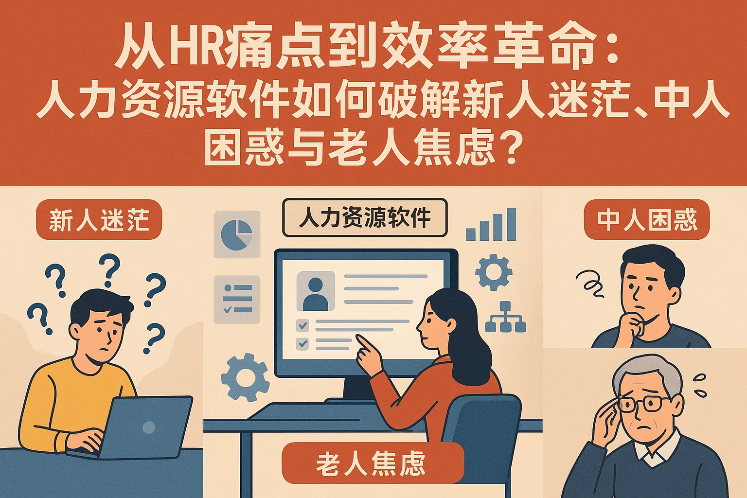 从HR痛点到效率革命：人力资源软件如何破解新人迷茫、中人困惑与老人焦虑？