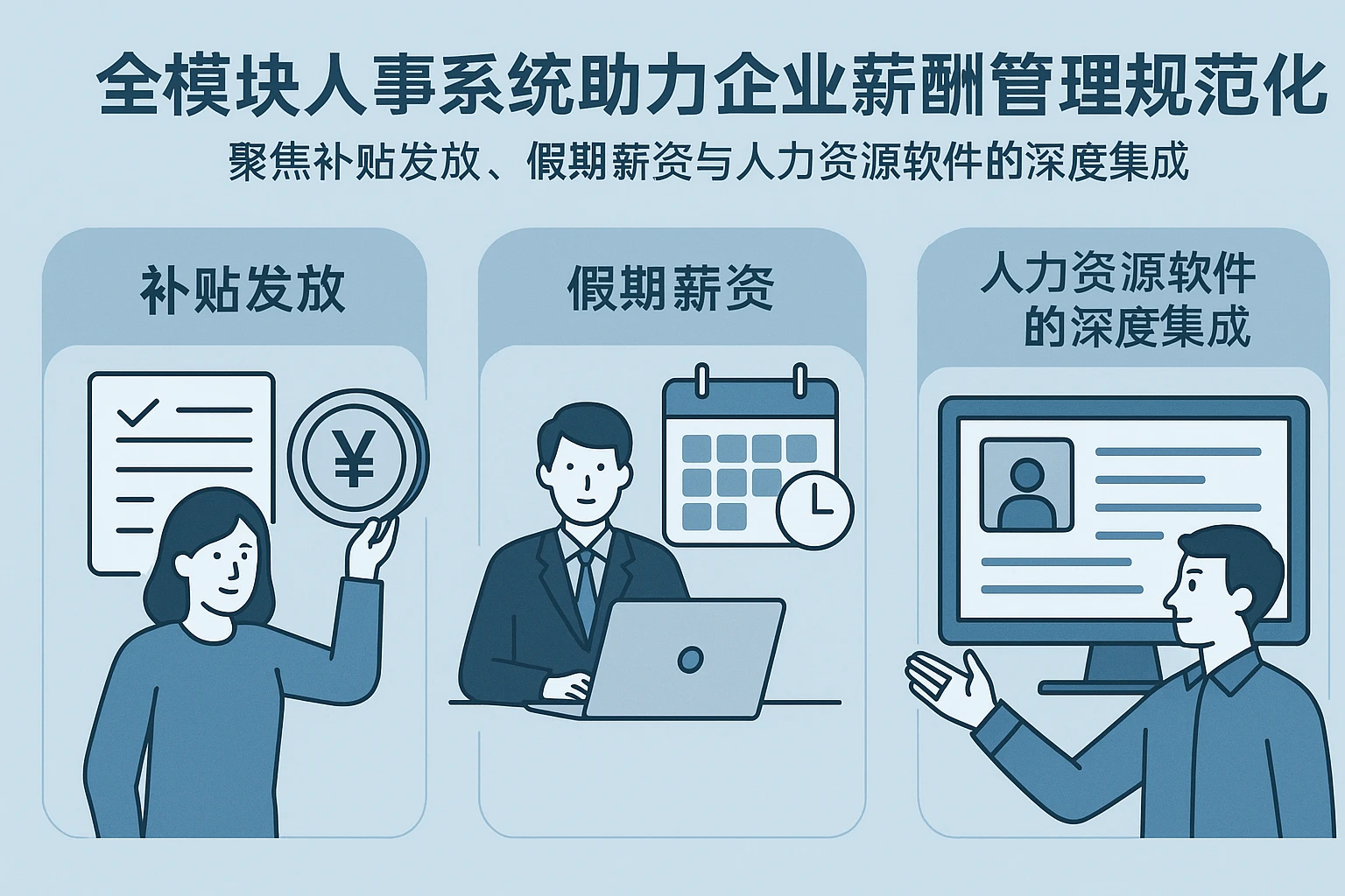 全模块人事系统助力企业薪酬管理规范化——聚焦补贴发放、假期薪资与人力资源软件的深度集成