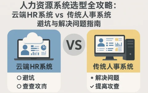 人力资源系统选型全攻略：云端HR系统 vs 传统人事系统，避坑与解决问题指南