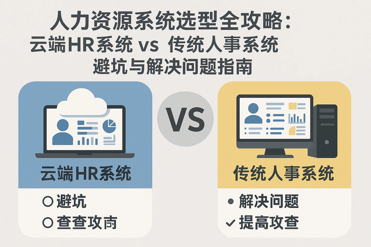 人力资源系统选型全攻略：云端HR系统 vs 传统人事系统，避坑与解决问题指南