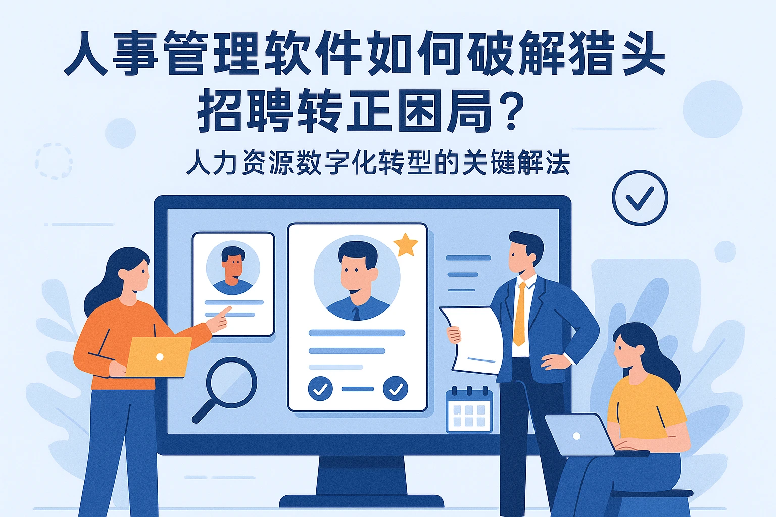 人事管理软件如何破解猎头招聘转正困局？人力资源数字化转型的关键解法