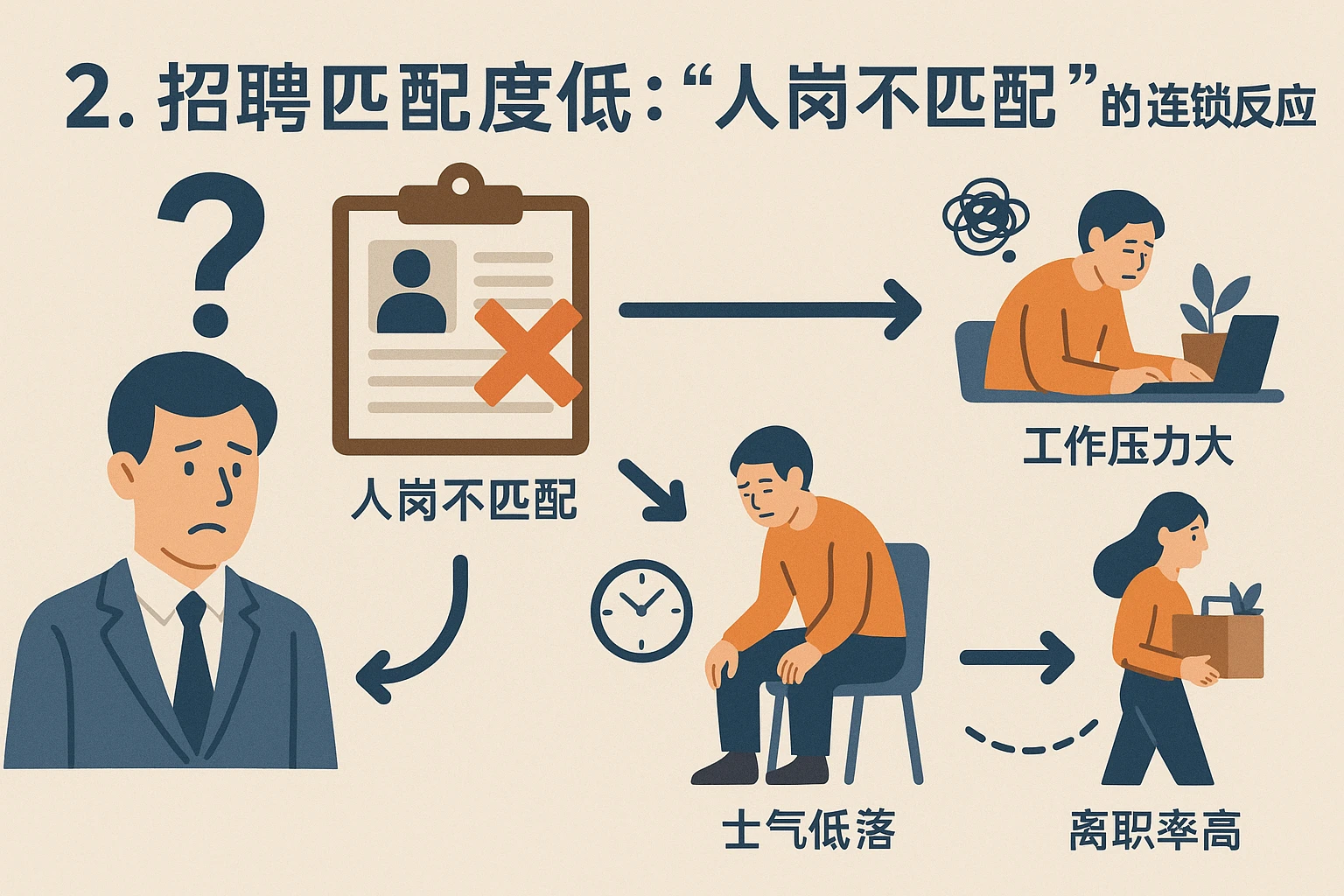 2. 招聘匹配度低：“人岗不匹配”的连锁反应